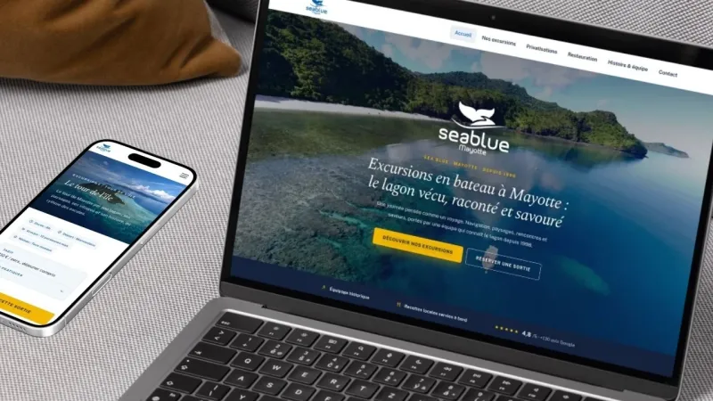 Aperçu du site Seablue